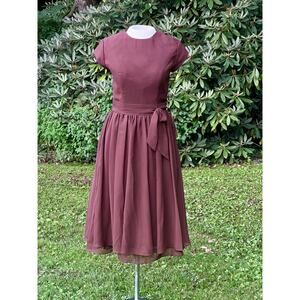 Light In The Box NWT size 6 Chocolate Brown Rockabilly Retro A Line Dress